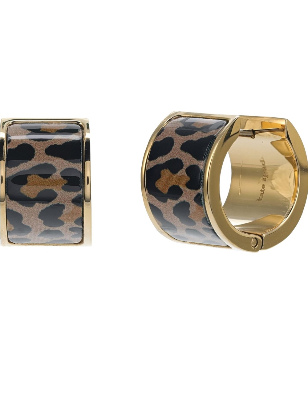 kate spade Heritage Huggie Earrings Leopard Print